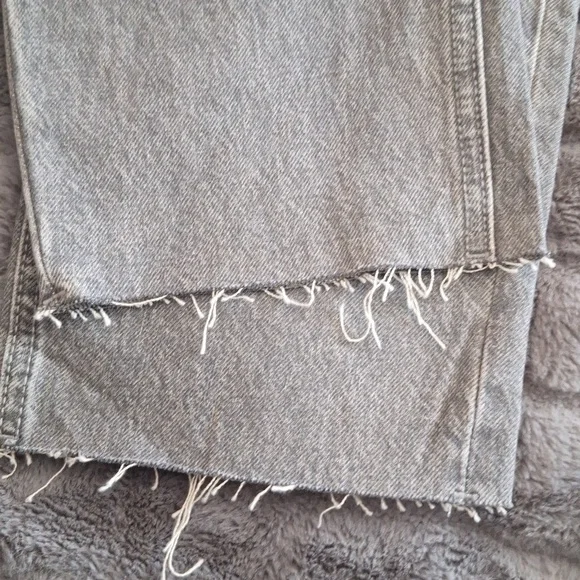 NWOT - Old Navy Extra High-Waisted Button-Fly Sky-Hi Straight Patchwork Sz.14 - Picture 7 of 12